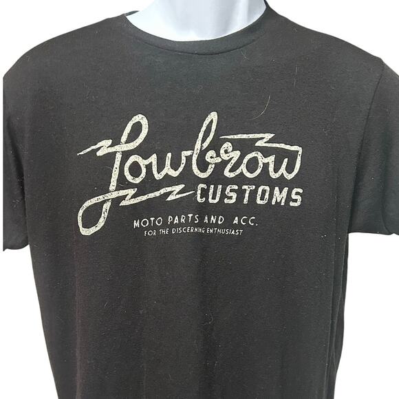 Lowbrow Customs T-Shirt Black Biker Moto Motorcycle Men’s Small - Picture 1 of 2